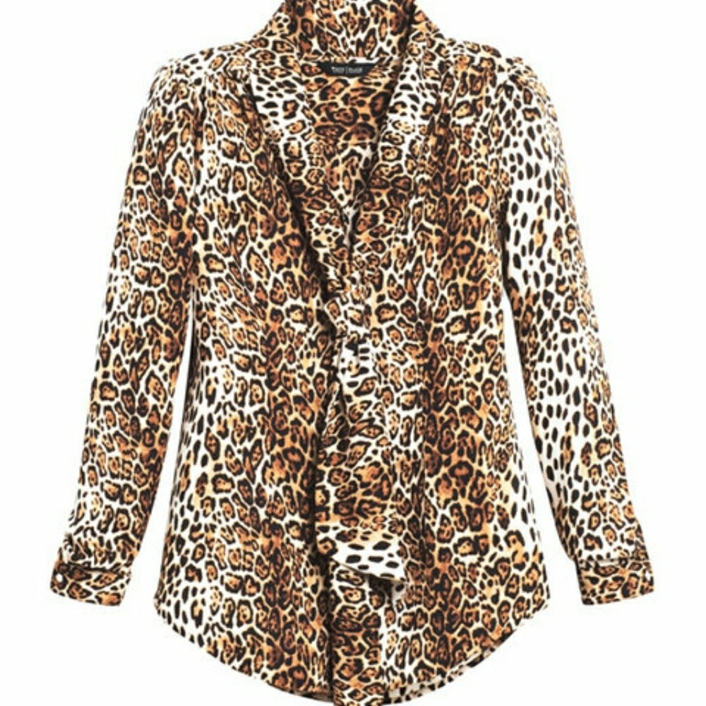 NWT WHBM Leopard Print Blouse